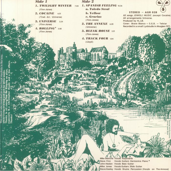 Universe – Universe (LP, Ancient Grease Records, 2025) Back Cover