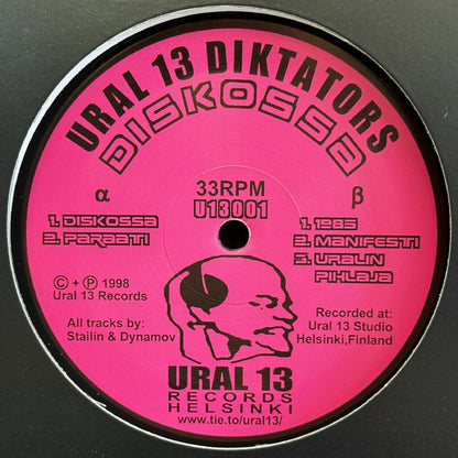 Ural 13 Diktators – Diskossa (12", Ural 13 Records, 1998) Front Cover