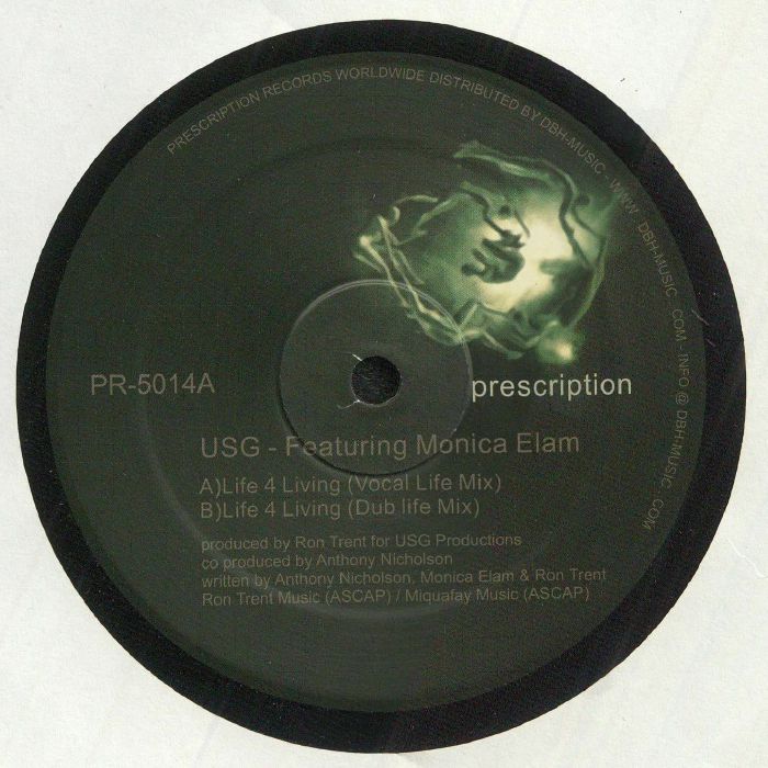 USG Featuring Monica Elam – Life 4 Living (12", Prescription, 2021) Front Cover
