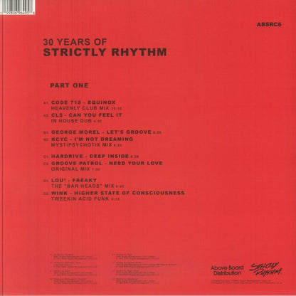 Various – 30 Years Of Strictly Rhythm Part One (2x12", Strictly Rhythm, 2026) Back Cover
