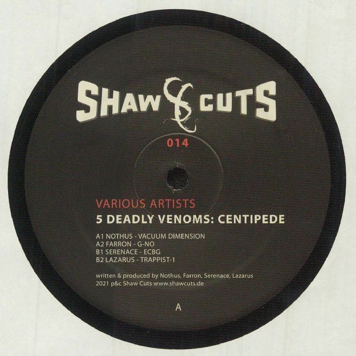 Various – 5 Deadly Venoms: Centipede (12", Shaw Cuts, 2021) Front Cover