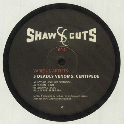 Various – 5 Deadly Venoms: Centipede (12", Shaw Cuts, 2021) Front Cover
