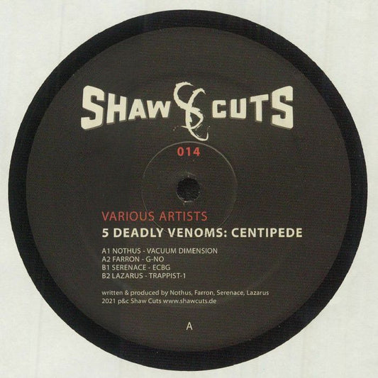 Various – 5 Deadly Venoms: Centipede (12", Shaw Cuts, 2021) Front Cover