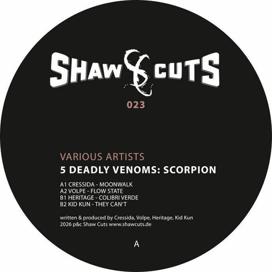Various – 5 Deadly Venoms: Scorpion (12", Shaw Cuts, 2026) Front Cover