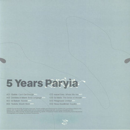 Various – 5 Years Paryìa (2x12", Paryìa, 2026) Back Cover