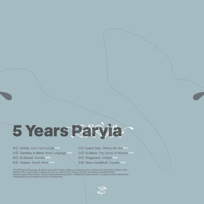 Various – 5 Years Paryia (2xLP, Paryia, 2026) Back Cover