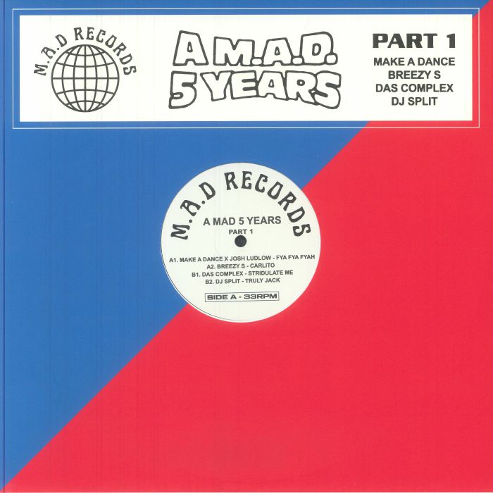 Various – A M.A.D 5 YEARS Part 1 (12", M.A.D Records, 2025) Front Cover