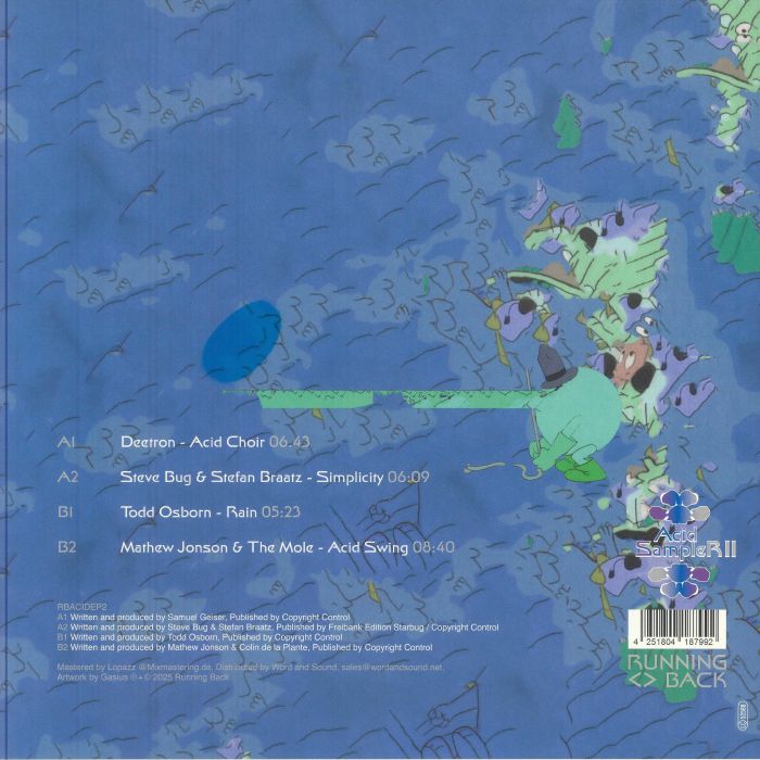 Various – Acid Sampler Part Two (12", Running Back, 2025) Back Cover