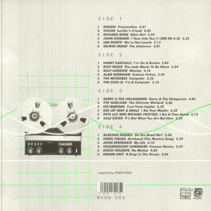 Various – All The Young Droids (Junkshop Synth Pop 1978-1985) (2xLP, Green, School Daze, 2026) Back Cover