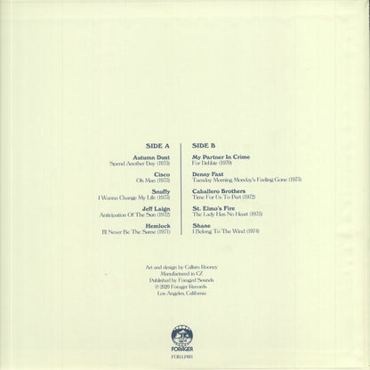 Various – Belong To The Wind (LP, Forager Records, 2021) Back Cover
