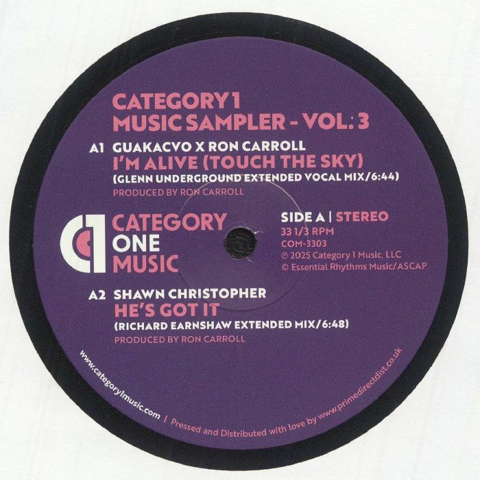 Various – Category1 Music Sampler - Vol.3 (12", Category 1 Music, 2025) Front Cover
