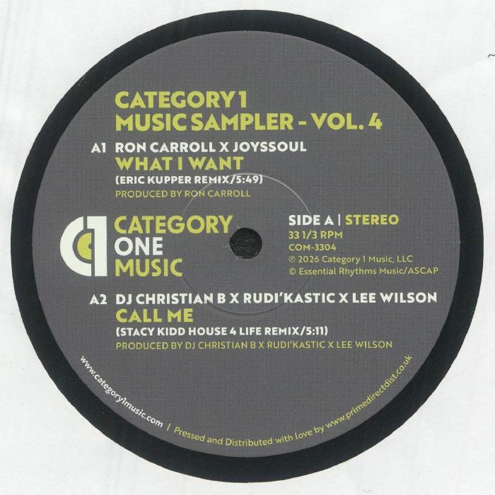 Various – Category1 Music Sampler - Vol.4 (12", Category 1 Music, 2026) Front Cover