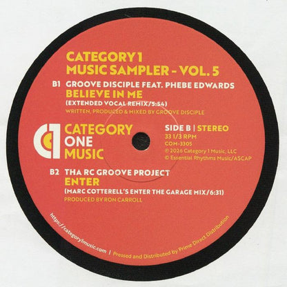 Various – Category1 Music Sampler - Vol.5 (12", Category 1 Music, 2026) Back Cover