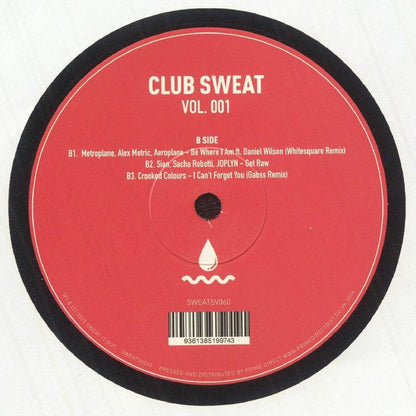 Various – Club Sweat Vol 001 (12", Sweat It Out!, 2026) Back Cover