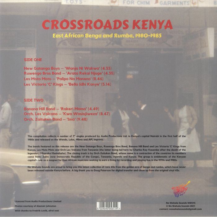Various – Crossroads Kenya - East African Benga and Rumba, 1980-1985 (LP, No Wahala Sounds, 2021) Back Cover