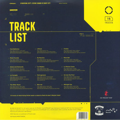 Various – Cyberpunk 2077: Future Sound Of Night City (3xLP, Yellow, WRWTFWW Records Switzerland, 2026) Back Cover