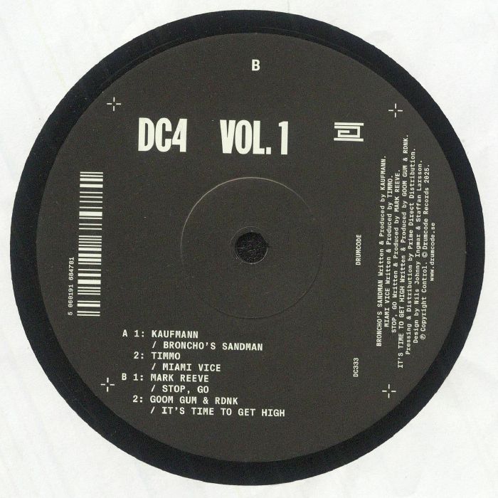Various – DC4 Vol.1 (12", Drumcode, 2025) Back Cover