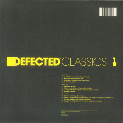 Various – Defected Classics 1 (3x12", Defected, 2026) Back Cover