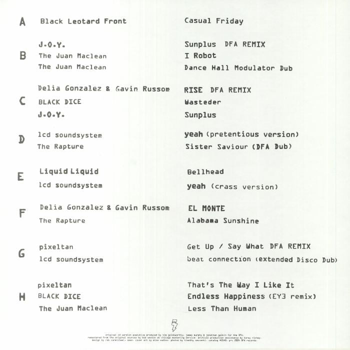 Various – DFA Compilation #2 (4xLP+Box Set, DFA, 2022) Back Cover