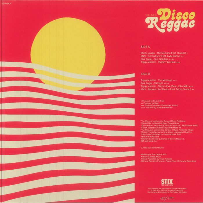 Various – Disco Reggae Volume 6 (LP, Stix, 2025) back cover