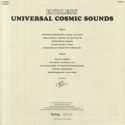 Various – Endless (Universal Cosmic Sounds) (LP, Favorite Recordings, 2025) Back Cover
