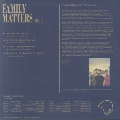 Various – Family Matters Vol. III (12", 9300 Records, 2025) Back Cover