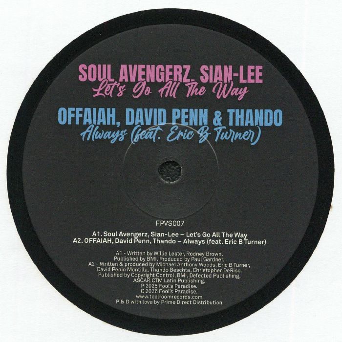 Various – Fool's Paradise Sampler Vol. 7 (12", Fool's Paradise, 2026) Front Cover