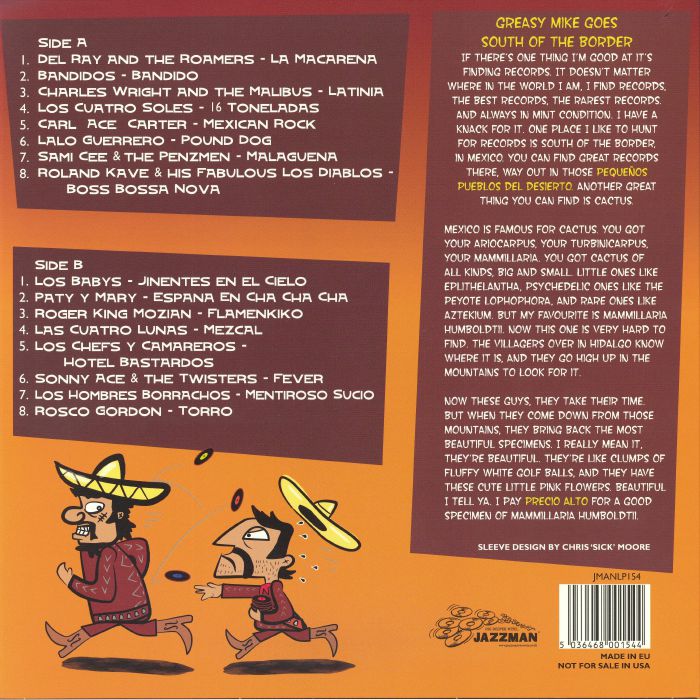 Various – Greasy Mike Goes South Of The Border (LP, Jazzman, 2026) Back Cover