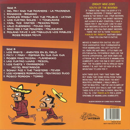 Various – Greasy Mike Goes South Of The Border (LP, Jazzman, 2026) Back Cover