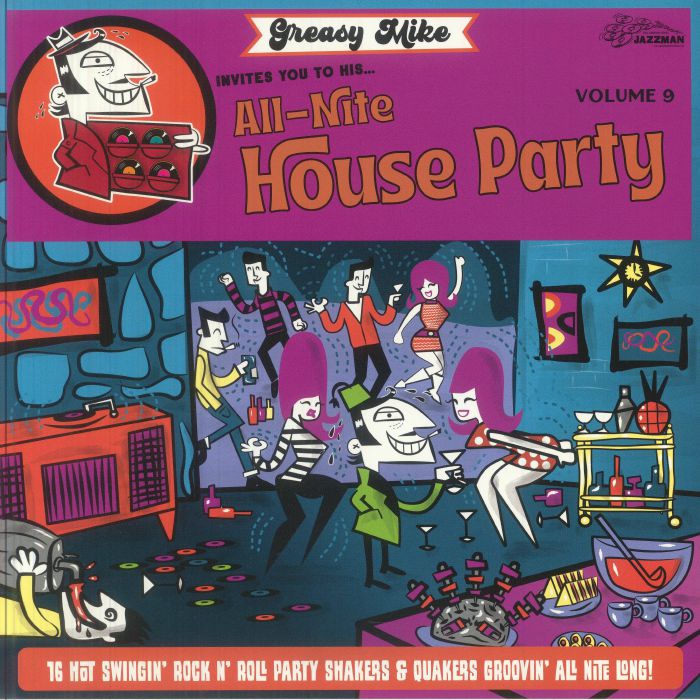 Various – Greasy Mike Invites You To His All Nite House Party (LP, Jazzman, 2026) Front Cover