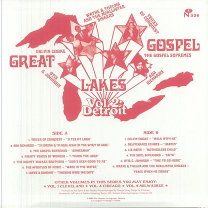 Various – Great Lakes Gospel - Vol. 2: Detroit (LP, Red/Orange Swirl, Numero Group, 2026) Back Cover