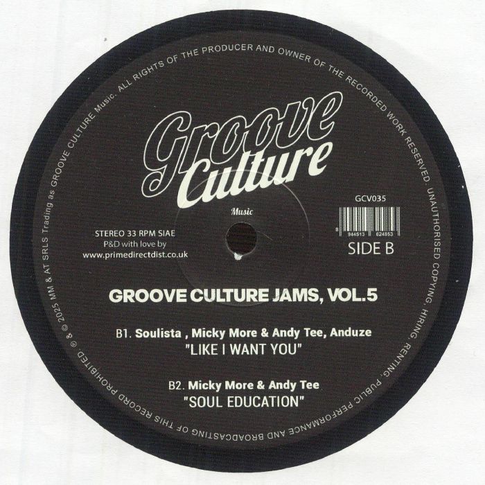 Various – Groove Culture Jams, Vol.5 (12", Groove Culture Music, 2025) Back Cover