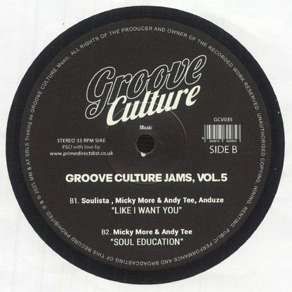 Various – Groove Culture Jams, Vol.5 (12", Groove Culture Music, 2025) Back Cover