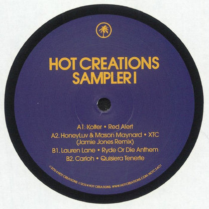 Various – Hot Creations Sampler 1 (12", Hot Creations, 2025) Back Cover