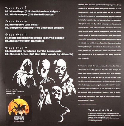 Various – Interstellar Fugitives 2 (The Destruction Of Order) (12", Underground Resistance, 2006) Back Cover