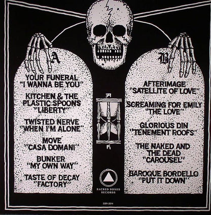 Various – Killed By Deathrock: Vol. 1 (LP, Shattered Bone, Sacred Bones Records, 2014) Back Cover