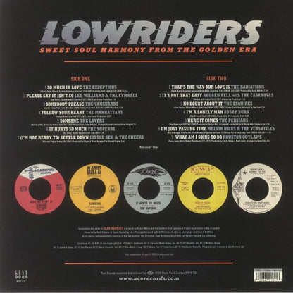 Various – Lowriders (Sweet Soul Harmony From The Golden Era) (LP, Kent Soul, 2025) back cover