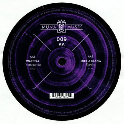 Various – Muna Musik 009 (12", Muna Musik, 2019) Back Cover