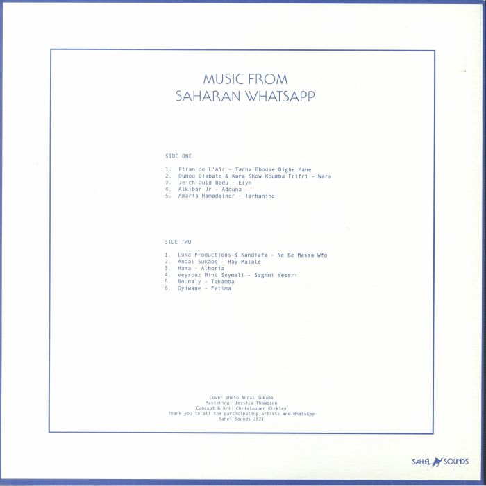 Various – Music From Saharan WhatsApp (LP, Sahel Sounds, 2022) Back Cover