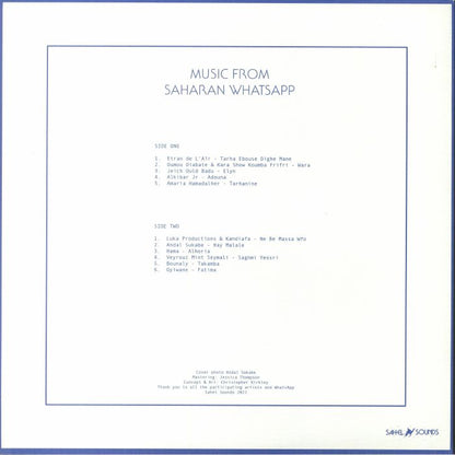 Various – Music From Saharan WhatsApp (LP, Sahel Sounds, 2022) Back Cover
