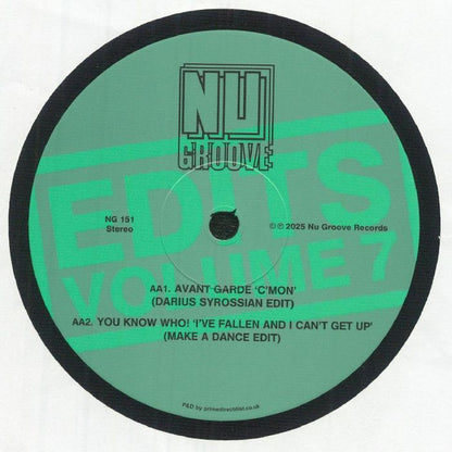 Various – Nu Groove Edits Volume 7 (12", Nu Groove Records, 2025) Back Cover