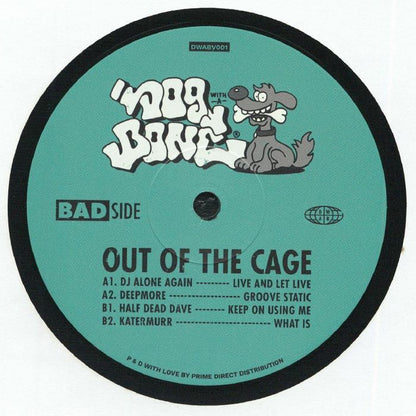 Various – Out Of The Cage (12", Dog With A Bone Records, 2026) Back Cover