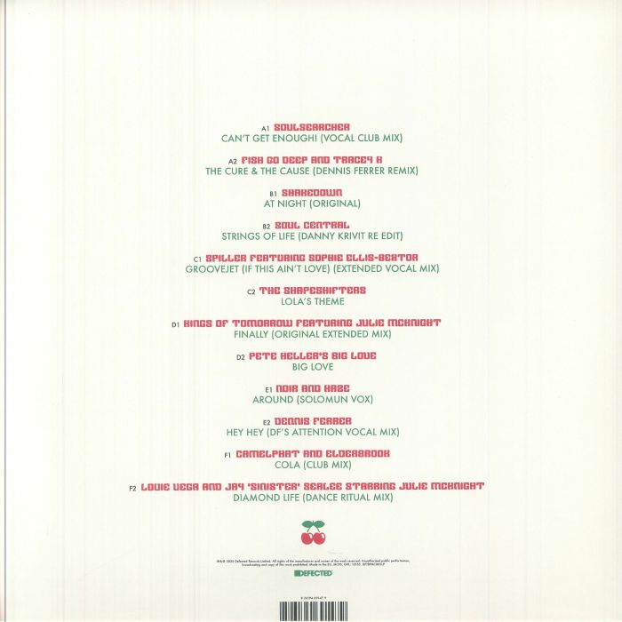 Various – Pacha House Classics (3x12", Defected, 2025) back cover