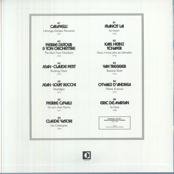 Various – Panorama Volume II (French Soundtracks & Rarities 1968-1980) (LP, Transversales Disques, 2026) Back Cover