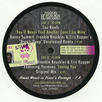 Various – Paradise Garage: Inspirations (12", Good For You Records, 2019) Front Cover