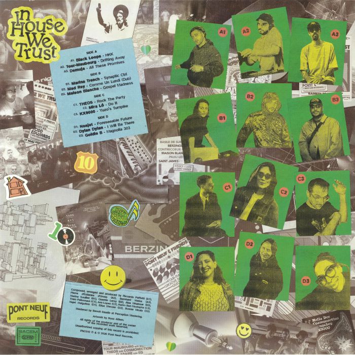 Various – Pont Neuf 10 Years - In House We Trust (2x12", Pont Neuf Records, 2026) Back Cover