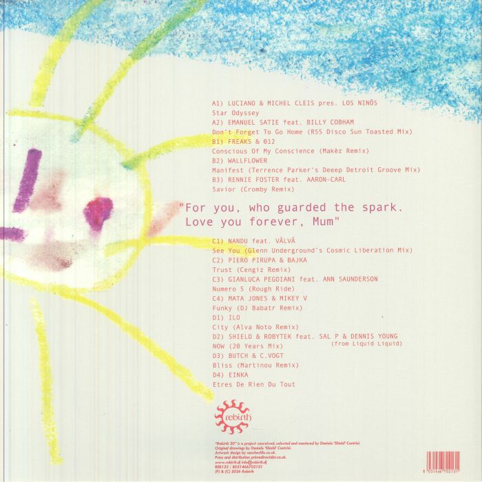 Various – Rebirth 20 (2x12", RSD, Rebirth, 2026) Back Cover