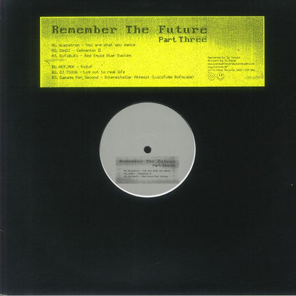 Various – Remember The Future Part Three (12", To Pikap Records, 2025) Front Cover