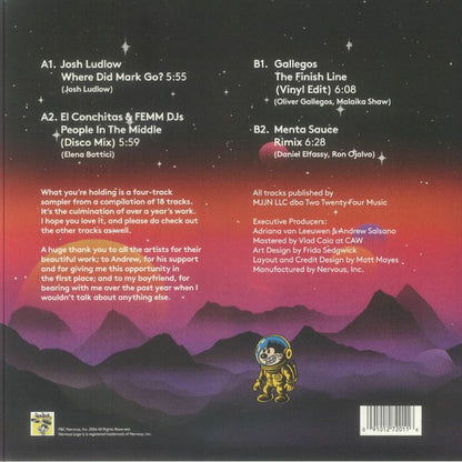 Various – Safe Travels (12", Nervous Records, 2026) Back Cover