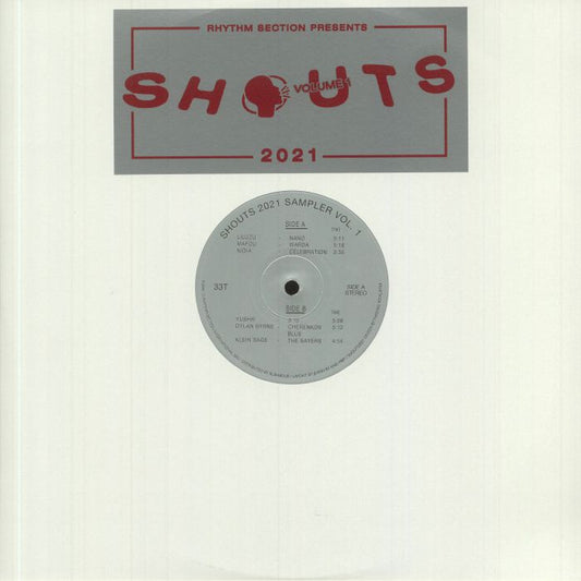 Various – Shouts 2021 Sampler Vol. I (12", Rhythm Section International, 2021) Front Cover
